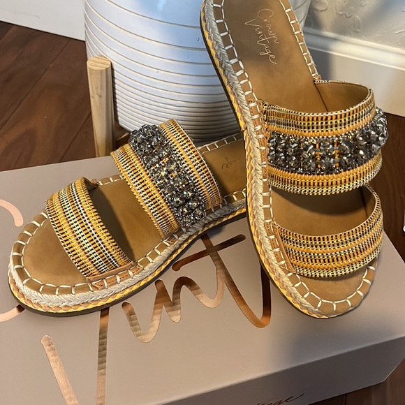 Crown Vintage Miyan Espadrille slide on sandal - Picture 2 of 6